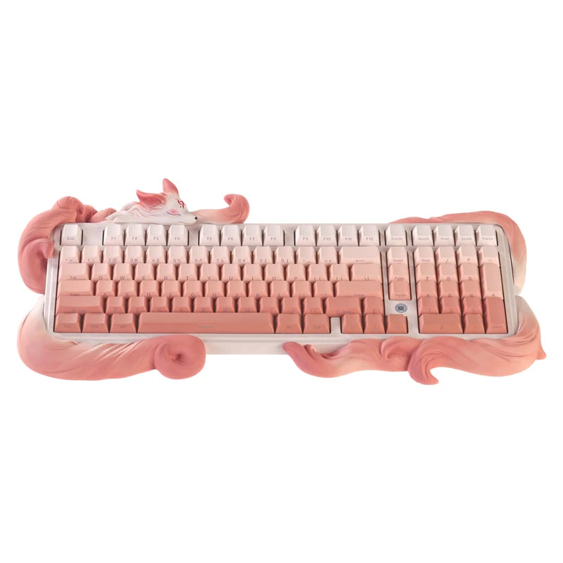 MeypaLieNine-Tailed Fox Wireless Tri-Mode Custom Keyboard & Mouse Set for Girls – Stylish Office Gift with High Aesthetic Appeal
