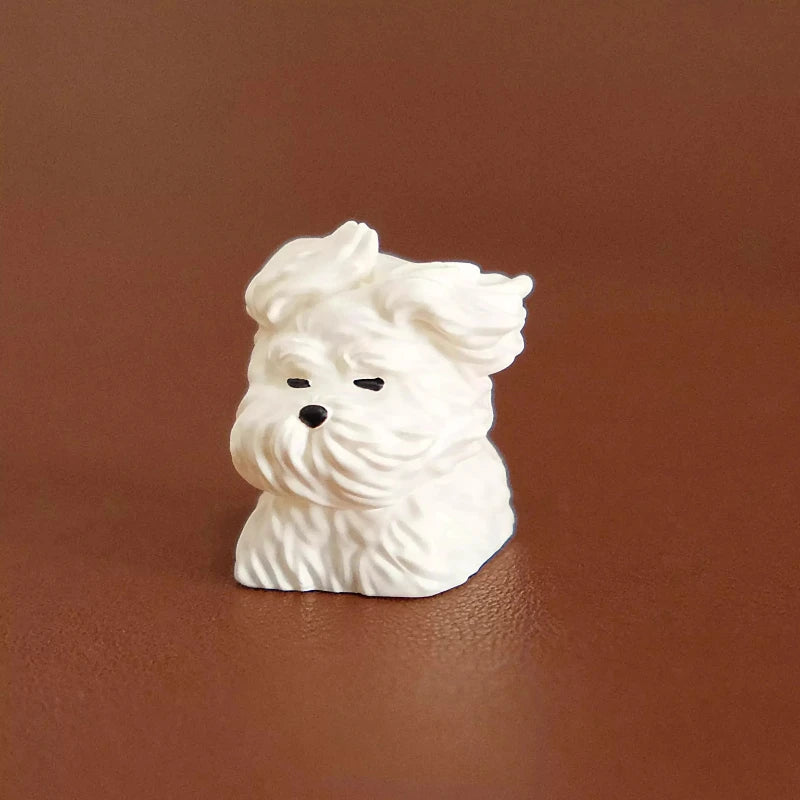 Cute Scrawled Puppy Keycaps ABS Resin Personalized Handmade The Wind Blows The Puppy 1U Mechanical Keyboard Animal Keycap Gifts
