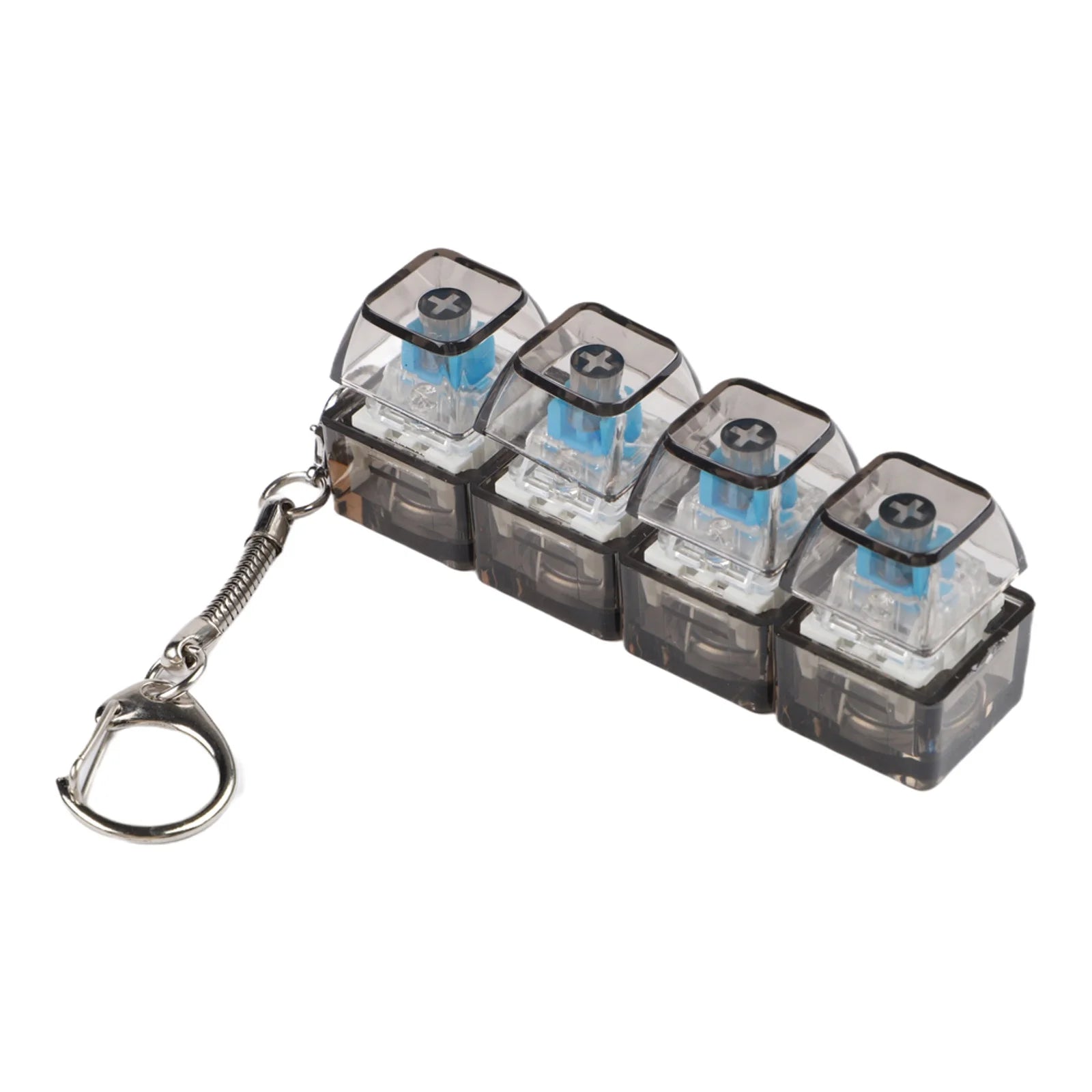 1pcs 4 Keys Mechanical Keyboard Tester LED Keyboard Key Toys Stress Relief DIY Fidget Button Keycap Fidget Keychain Toys