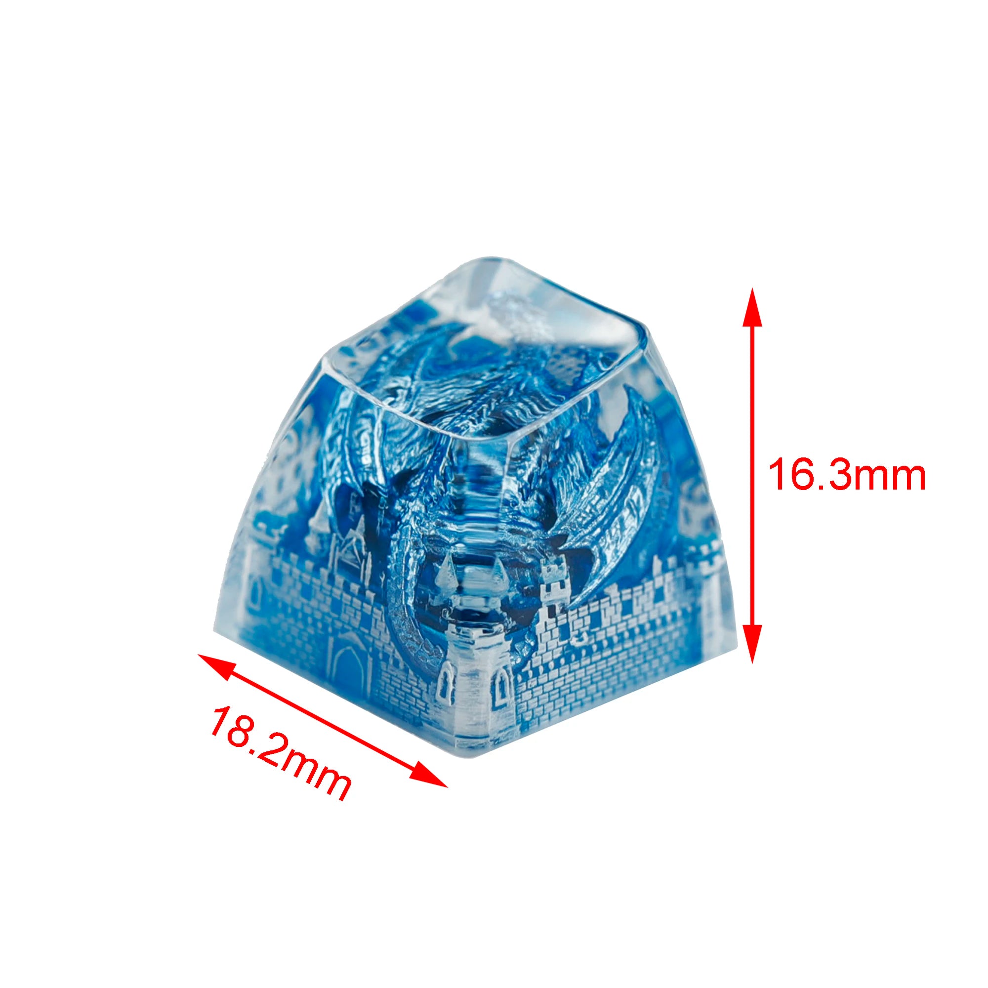YMDK 1pcs Dinosaur Theme Silver Black Yellow Blue Personalized Resin Keycaps R4 1u Novel Key Caps for MX Mechanical Keyboards